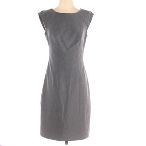 charcoal grey sheath dress